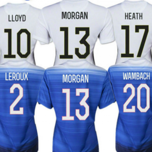 Alex MORGAN Lady Home White Away Blue Shirt